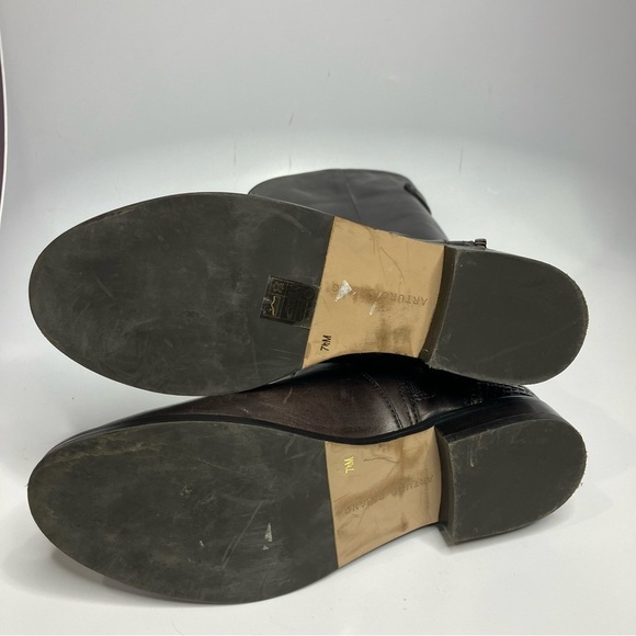 Arturo Chiang brown leather felicity riding boots knee high size 7.5 - Picture 11 of 12